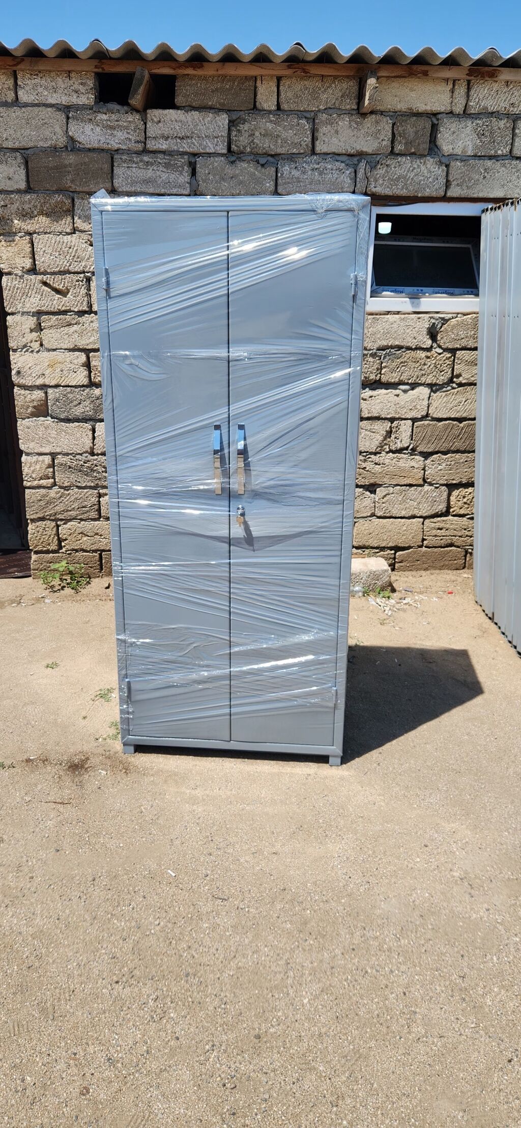 Metall şkaf – 2 qapılı, açarlı - Material: polad (toz boya ilə — Ofis mebeli, Digah (8)