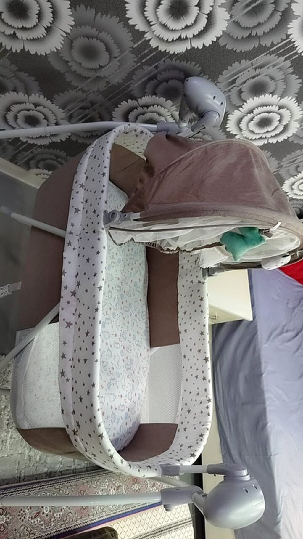Elektrikli beşik/kolyaska tipli yelləncək beşik - Uşaq üçün rahat — Bəşikləri, Qobu (2)