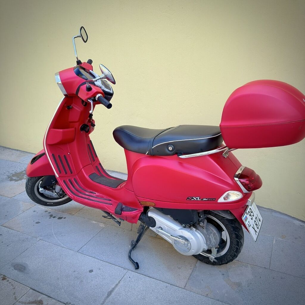 Vespa SXL 125 skuter 2022 8600km - Rəng: mat qırmızı - Mühərrik: 125 — Mopedlər və skuterlər, Bakı (3)