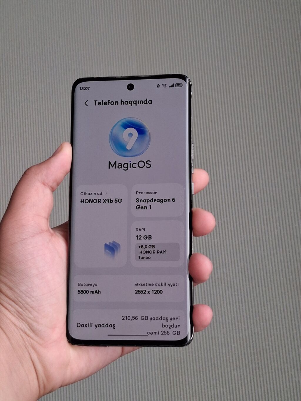 Honor X9b, 256 GB, rəng - Narıncı, Zəmanət, Barmaq izi, Simsiz şarj — Honor, Bakı (3)