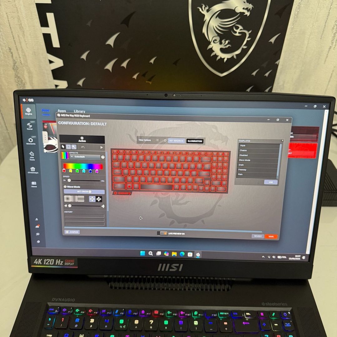 Msı Titan GT77 - RTX 3070 Ti, 4K 120Hz, 32GB RAM — Noutbuklar, Bakı (12)