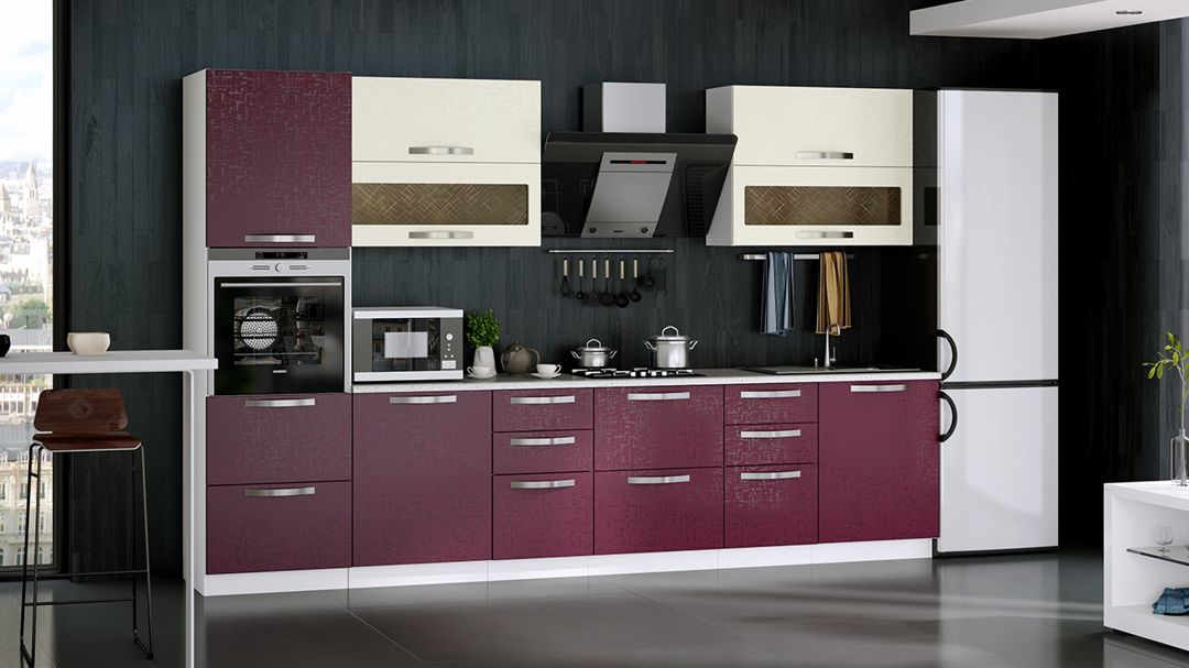 Panel MDF (Akril) materiallı mətbəx mebeli — Mətbəx mobilyası, Bakı (2)