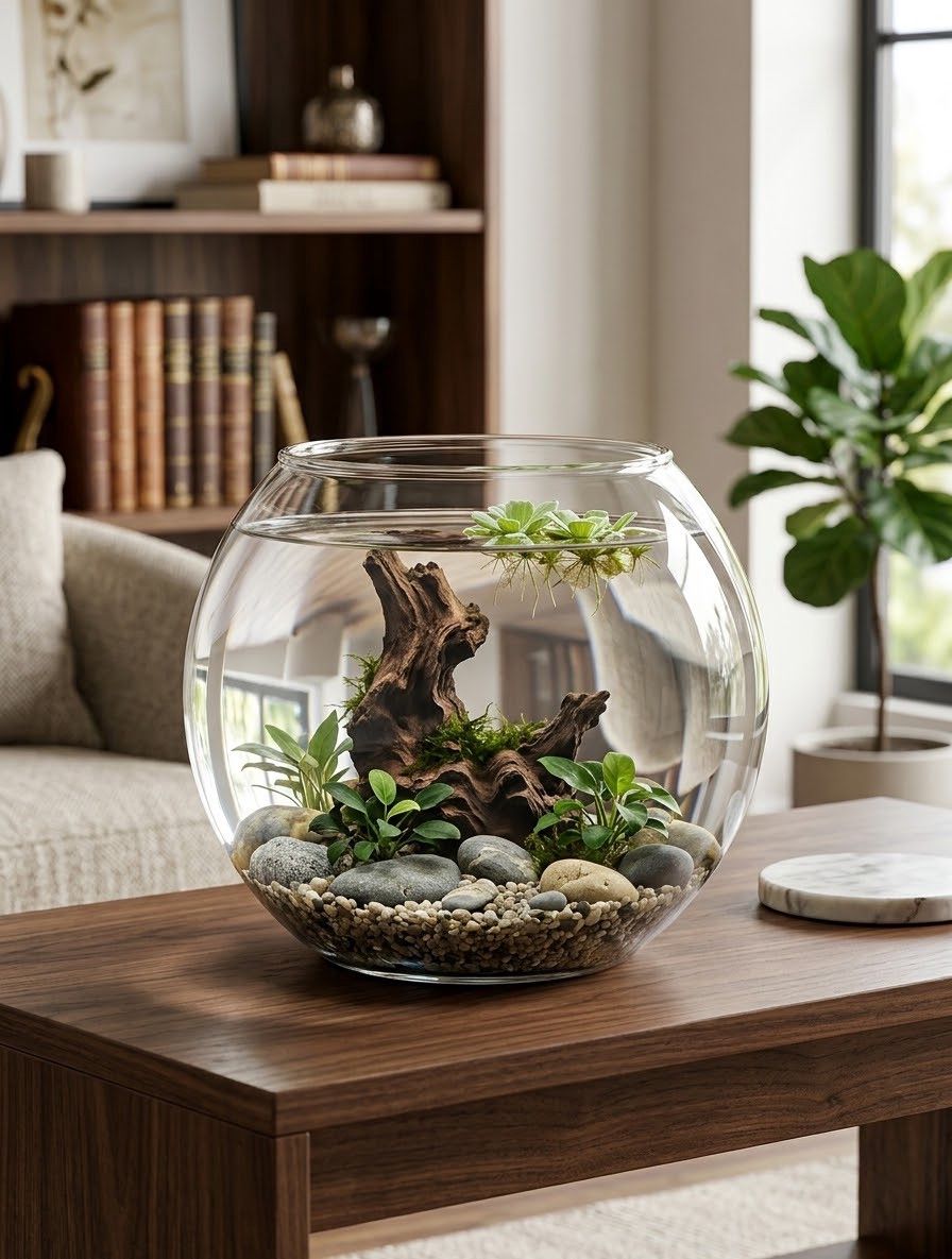 Akvarium, dairəvi, şəffaf, 1.5 l — Mallar, Bakı (3)