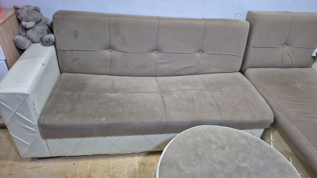 Künc divan dəsti - Forma: L-şəkilli künc divan - Material: Oturacaq — Yumşaq mobilya dəstləri, Digah (5)