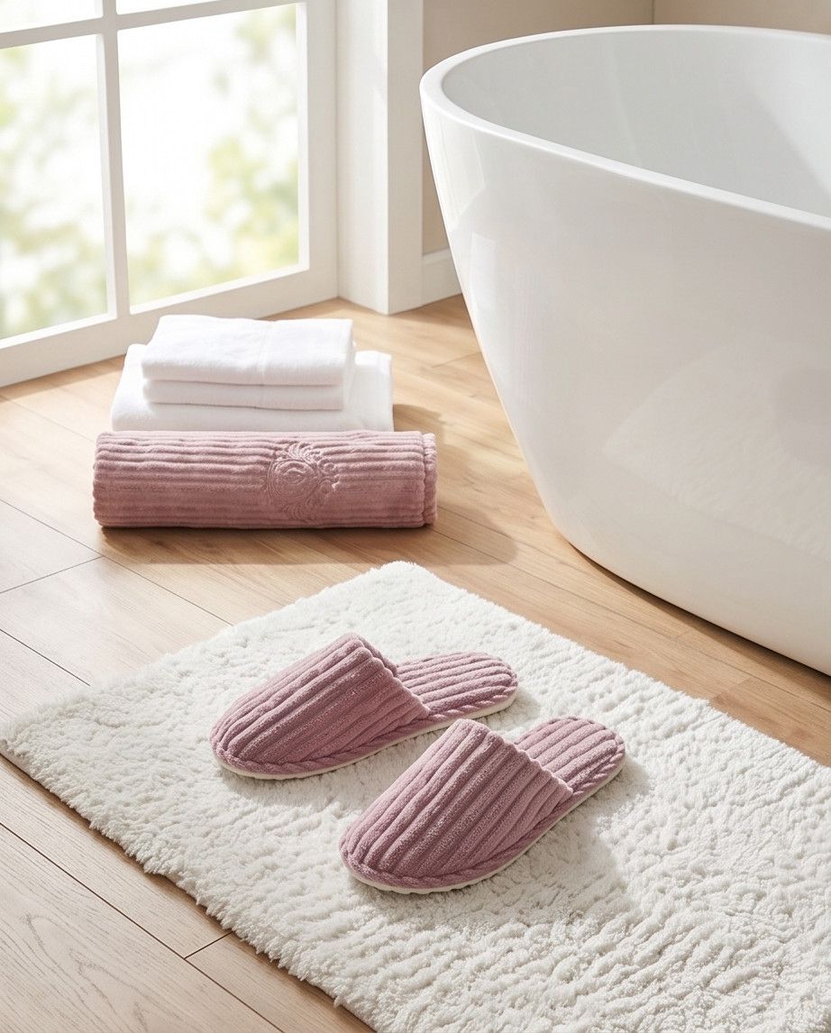 Dəst hamam xələti, hamam dəsmalı və tərlik VC_2294539, açıq bənövşəyi, mikrofiber, ölçü 2XL — Mallar, Bakı (3)