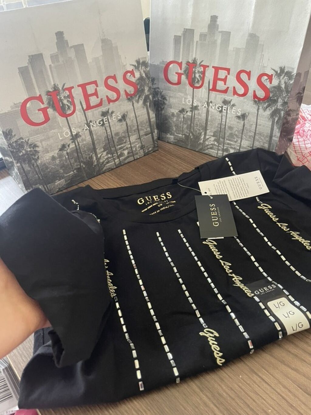 Guess qadın T-shirtləri - Brend: Guess Los Angeles - Material: üzvi — Futbolka və polo, Bakı (6)