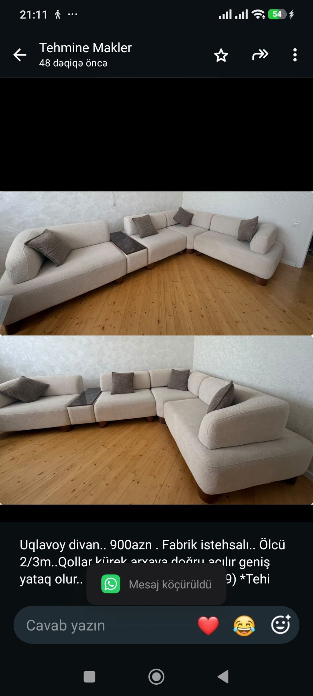Uqlavoy divan. 900azn Fabrik istehsalı. Ölcü 2/3m. Qollar kürek — Divanlər, Bakı