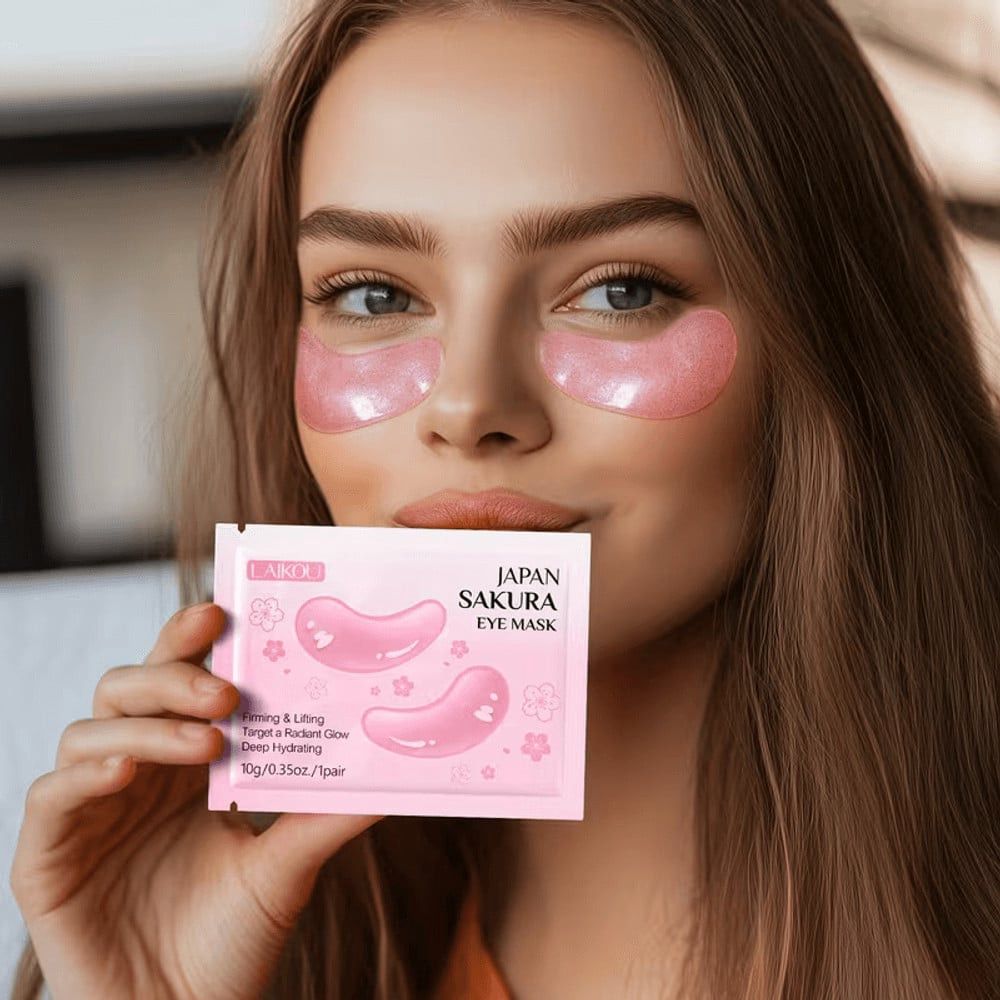 Göz ətrafı dəri üçün maska Laikou, Japan Sakura, 1 cüt, 10 q — Mallar, Bakı (2)
