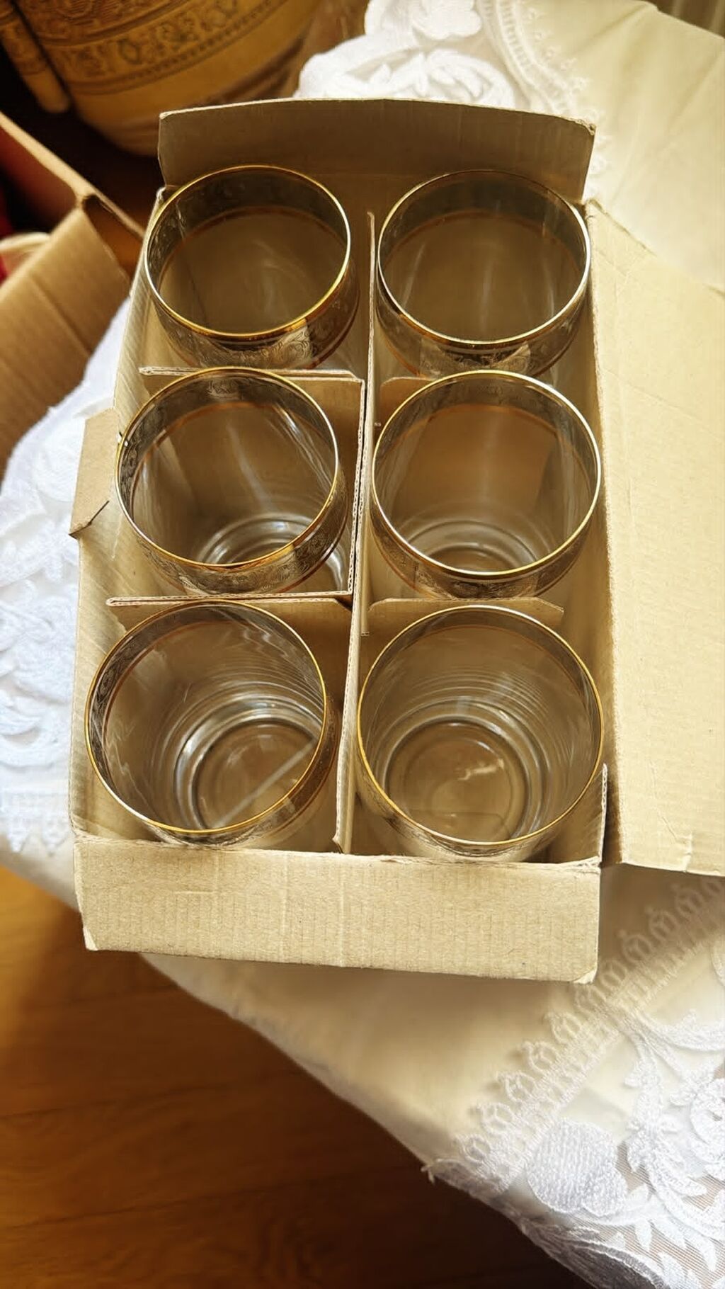 Stəkanlar, rəng - Qızılı, Şüşə, 6 ədədli dəst, 250 ml — Süfrə qabı, Xırdalan (2)