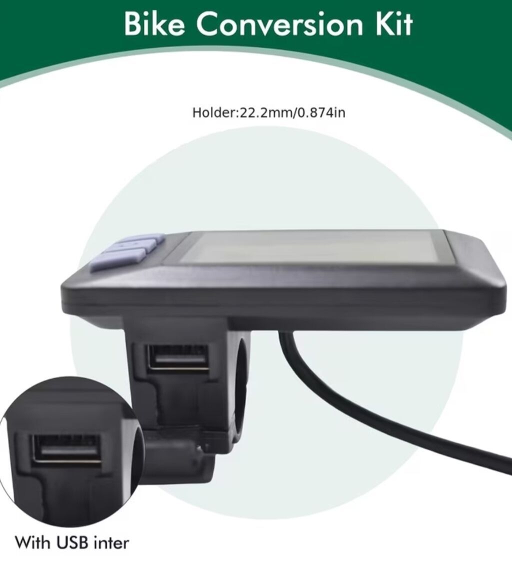 Elektron velosipedlər üçün LCD Monitor, 5PiN dir USB Portu var — Elektrik velosipedləri, Bakı (3)