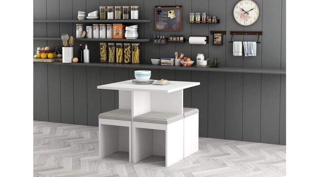 Kitchen masa və pufik dəsti — Mətbəx mobilyası, Bakı (2)