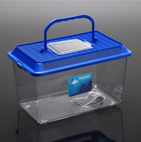 Tısbağa üçün konteyner, plastik, göy, 20x11x11 sm — Bakı