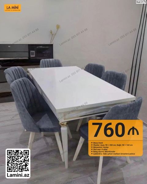 Məhsul: Masa Dəsti (Kod: 3175) - Qiymət: 760 - Tərkibi: 1 ədəd — Bakı