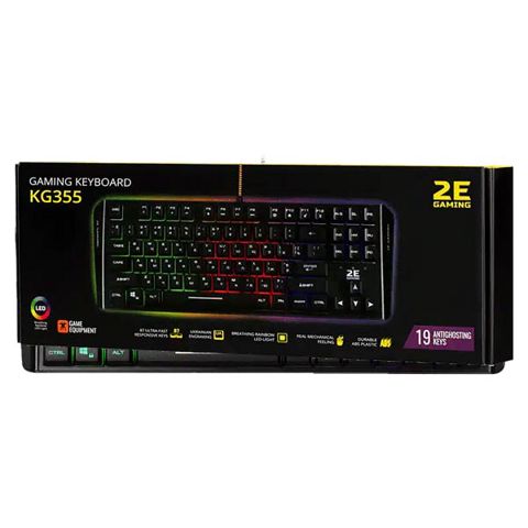 2E KG355 Gaming Keyboard LED Black 2E-KG355UBK — Bakı