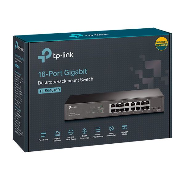 TP-Link TL-SG1016D 16-Port Gigabit Desktop Rackmount Switch — Mallar, Bakı