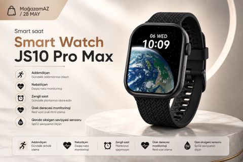 Ağıllı saat Smart Watch JS10 Pro Max Black — Bakı