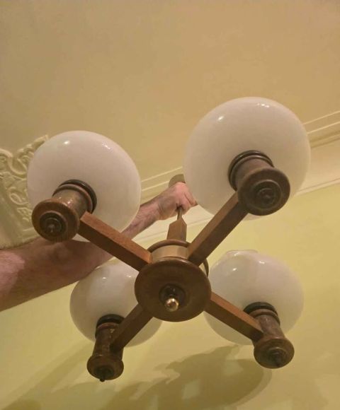 Çılçıraq, 4 lampa, Taxta — Bakı