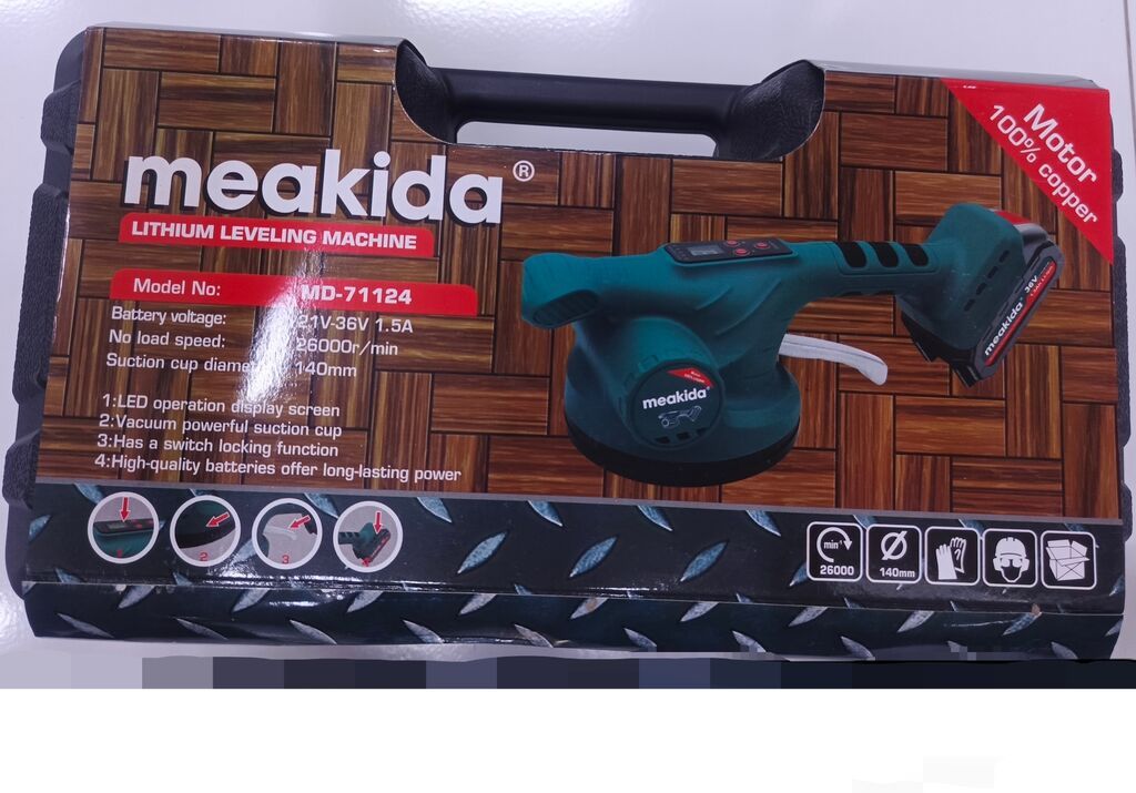 Mekida 36V akkumulaytorlu vibrasiya dartıcı (şüşə/plitə qaldırıcı) — Digər elektrik aləti, Digah (5)