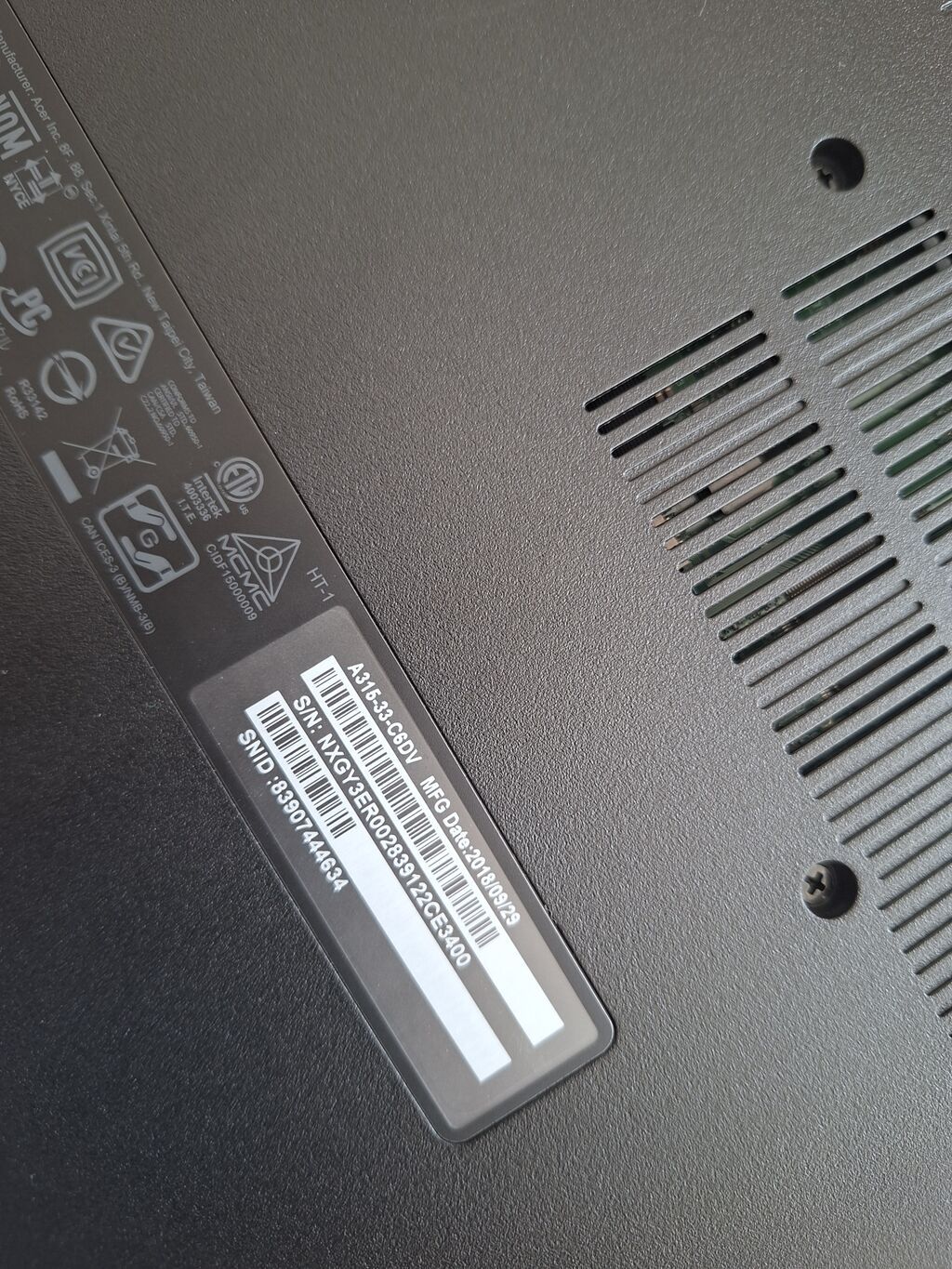 Acer Aspire 3 noutbuku (model: A315-33-C6DV) Xüsusiyyətlər: - 15.6" — Acer, Digah (3)