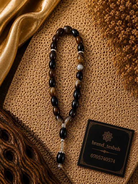 Təbii daşlardan hazırlanmış zərif təsbeh - Material: qarışıq — Bakı
