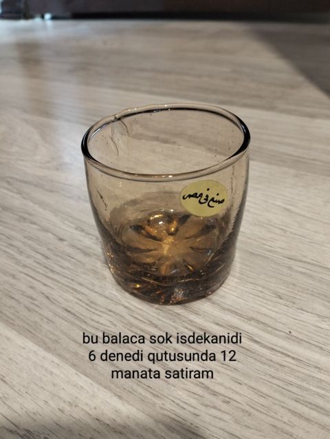 Stəkanlar, rəng - Qəhvəyi, Şüşə, 6 ədədli dəst — Bakı