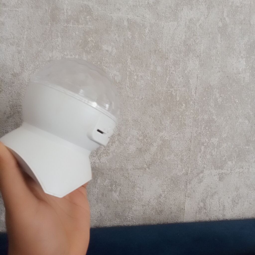 LED disko işıqı və musiqi pleyeri - 360° fırlanan kristal kuboklu LED — İşıqlandırma, Xaçmaz (3)
