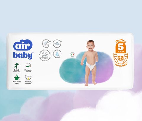 Uşaq bezi Air baby, Jumbo Junior, 5 (Junior), 52 əd, 11-18 kq — Bakı