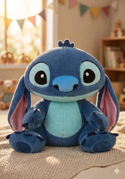 Yumşaq oyuncaq Stitch, parça/peluş, mavi, 75 sm — Bakı