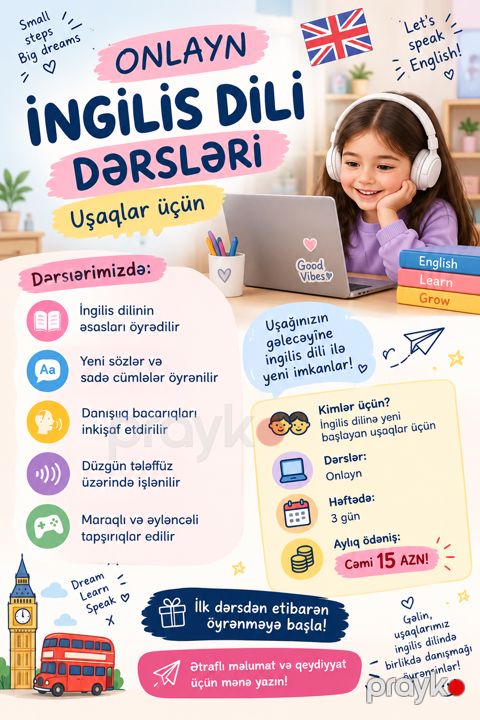 Online ingilis dili dersi — Bakı