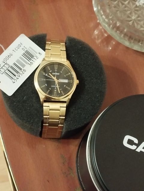 Casıo MTP-V006G-1CUDF kişi qol saatı - Korpus və qolbaq: qızılı — Bakı