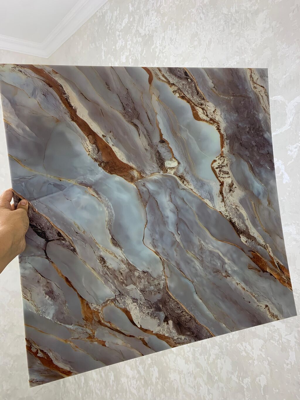 Mərmər effekti verən PVC divar panelləri. 1.Arxası özü — Plitka və örtü materialları, Bakı (8)
