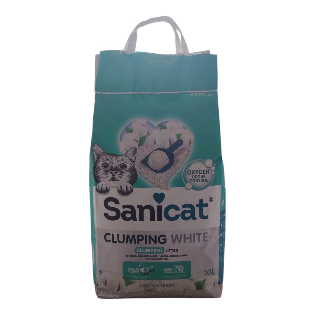 Pişik tualeti üçün doldurucu Sani Cat White Cotton Fresh, 10 l — Mallar, Bakı