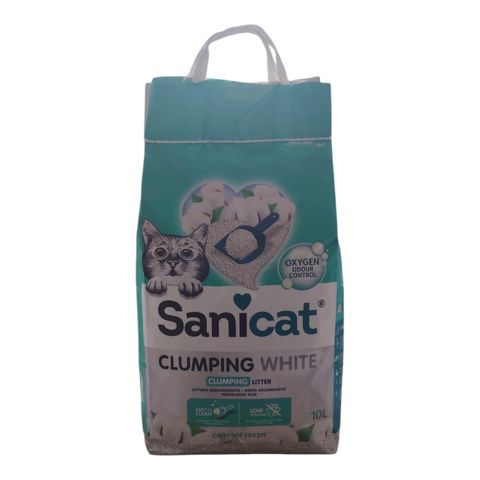 Pişik tualeti üçün doldurucu Sani Cat White Cotton Fresh, 10 l — Bakı