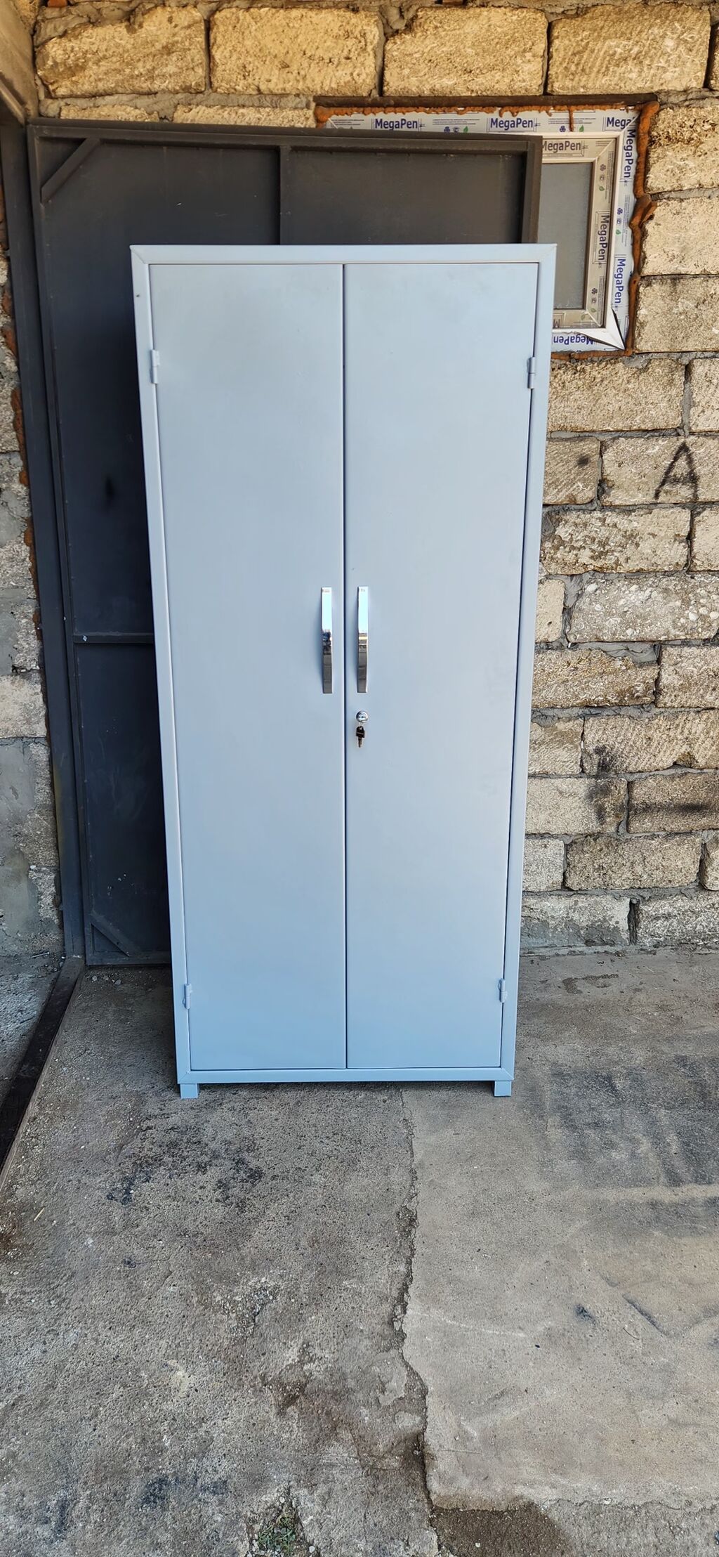 Metal şkaf – 6 qapılı, kilidlənən bölmələr - Material: qalın metal — Ofis mebeli, Digah (7)