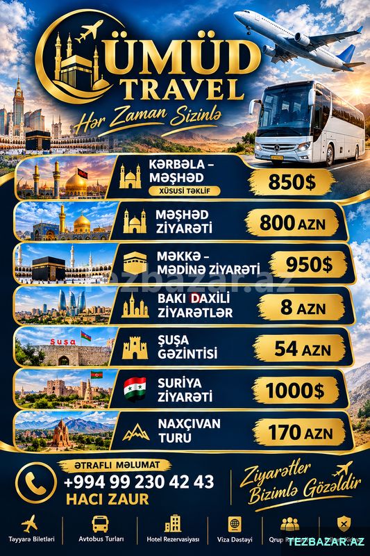 Ümrə Ziyarəti 15 Noyabr — Biletlər və səfərlər, Bakı