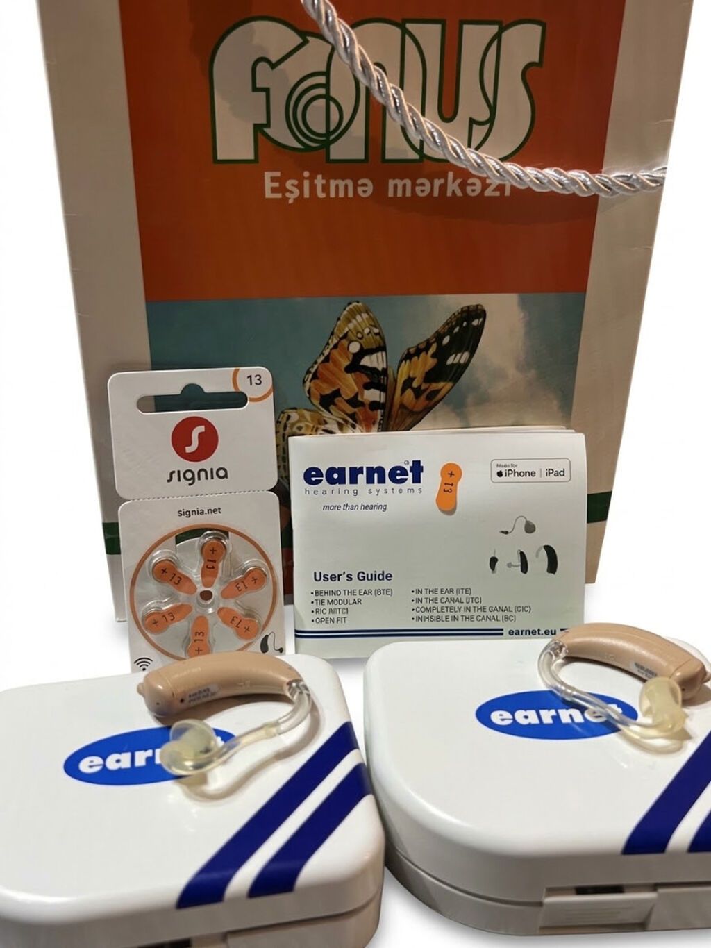 Orijinal Earnet Aria 6 XQ Eşitmə Aparatı Əsas Göstəricilər: Marka — Eşitməlik aparatları, Bakı (3)