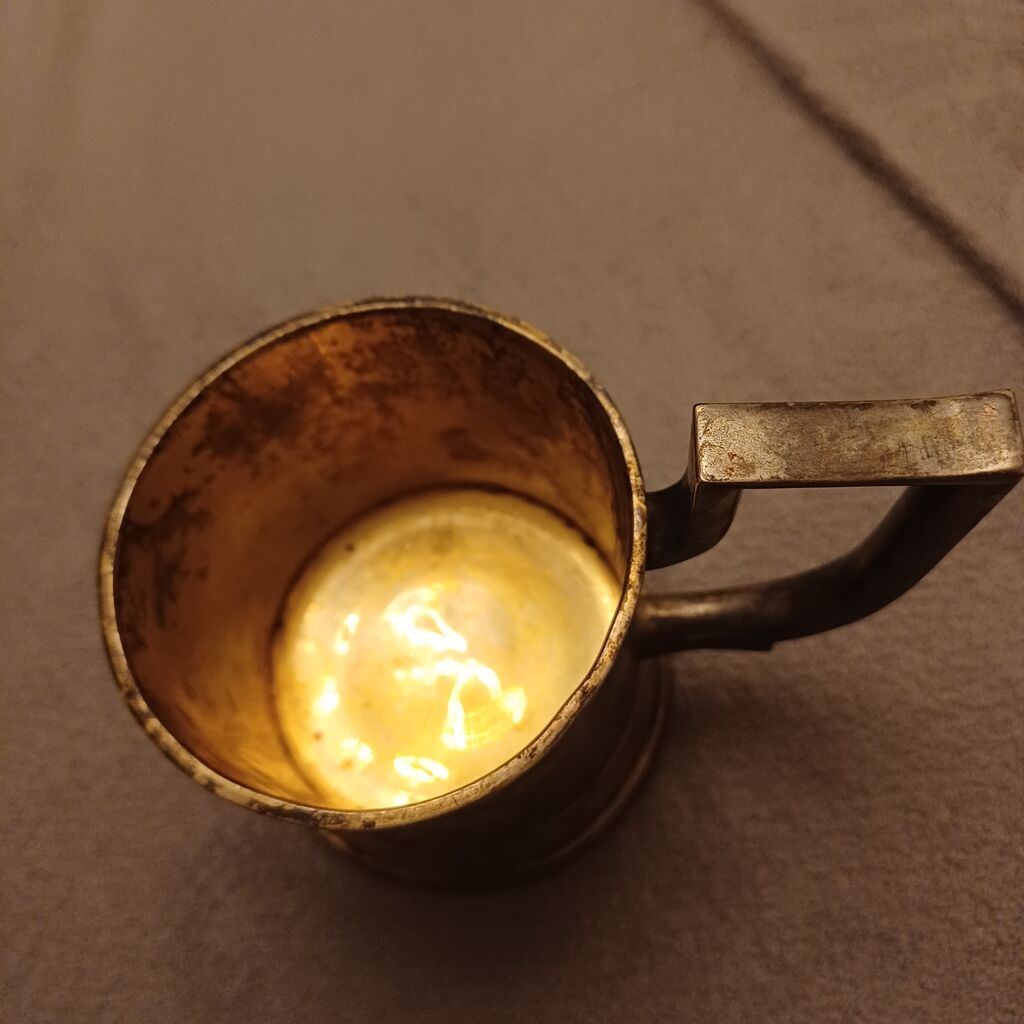 Fincanlar, rəng - Qızılı, Metal, 1 əd — Süfrə qabı, Bakı (4)