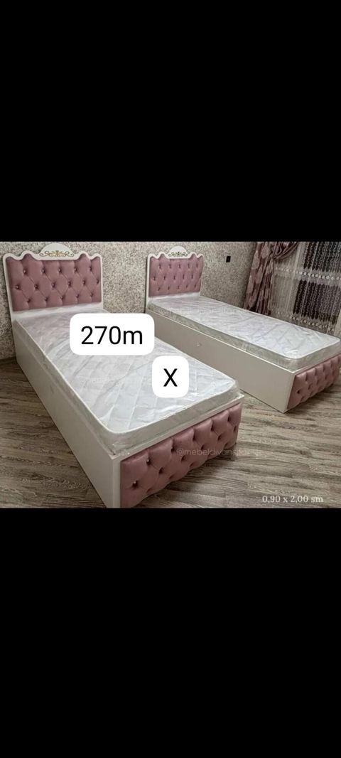 Məhsul: 2 ədəd tək nəfərlik çarpayı dəsti - Ölçü: 0,90 x 2,00 m (hər — Bakı