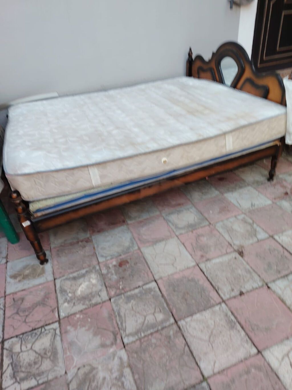 İşlənmiş, İkinəfərlik çarpayı, Matras ilə — Yataqlar, Bakı (2)