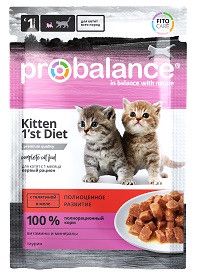 Nəm yem Pro Balance pişik balaları üçün jeledə dana əti ilə 85 q - 4640011981439 — Mallar, Bakı