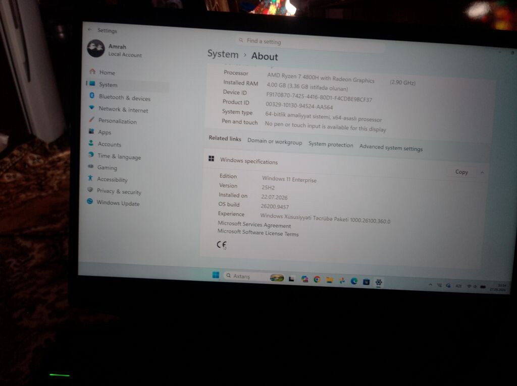 Salam leptop normal vəziyyətindedir sadece orda səkilde qoymuşam — HP, Bakı (7)