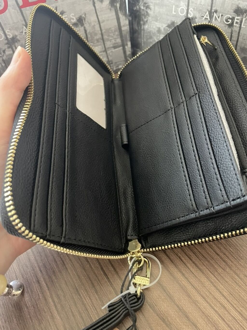 Steve Madden qadın pulqabısı – qara - Model: Steve Madden logolu, üst — Cüzdanlar və vizit kartlıqları, Bakı (2)