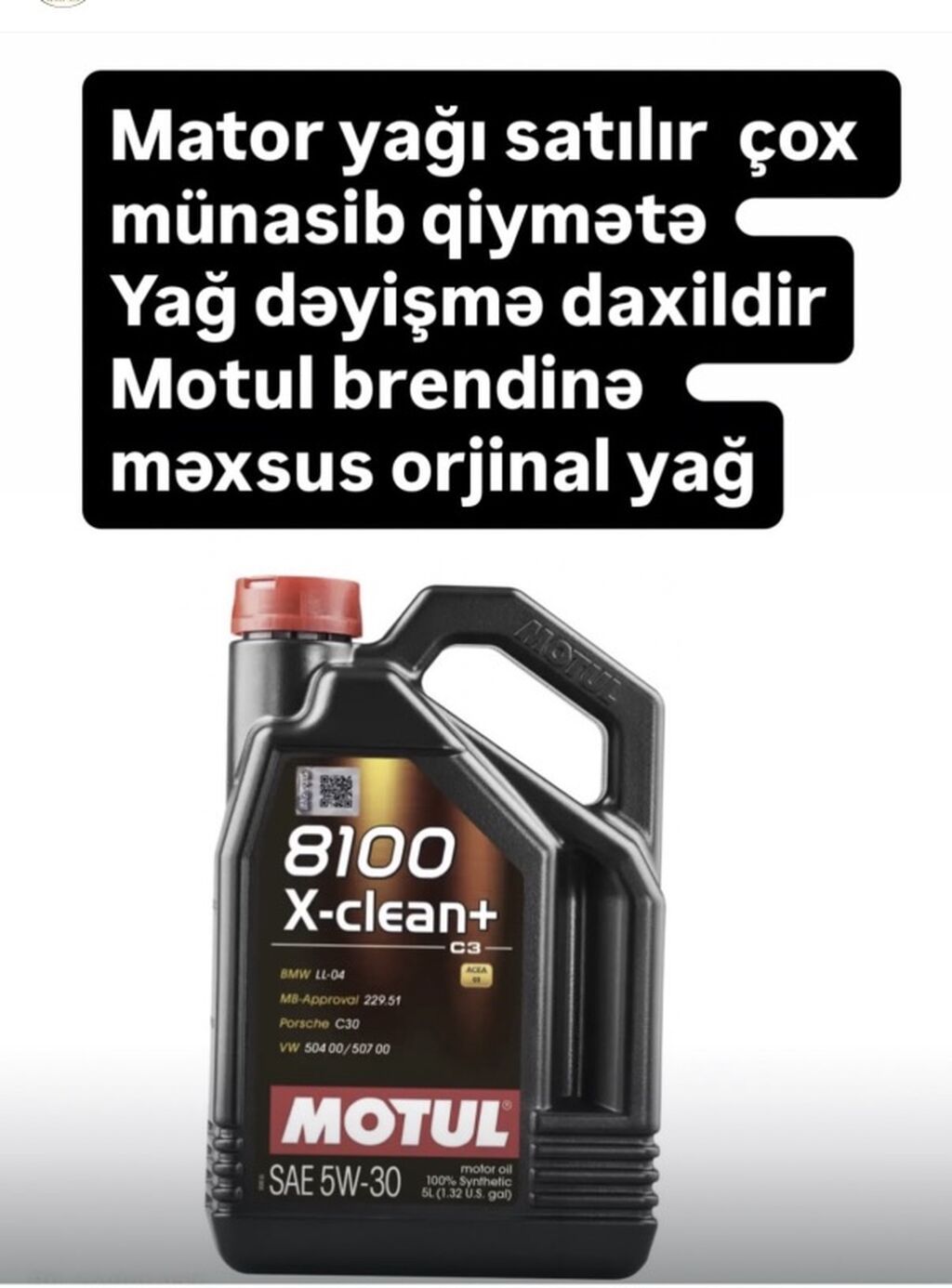 Motul, 5 l, 5w30 — Motor yağları, Bakı