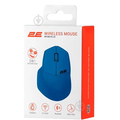 2E MF280 Silent Wl/bt Blue Mouse 2E-MF280WBL — Bakı
