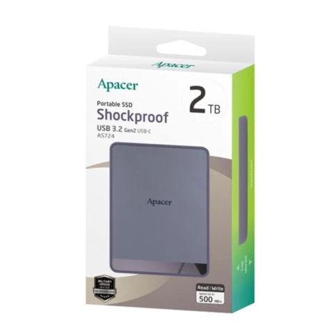 SSD yığıcı Apacer Portable SSD AS724 / 2TB / USB 3.2 Gen 2 / Mauve (AP2TBAS724M-1) — CAUTECH