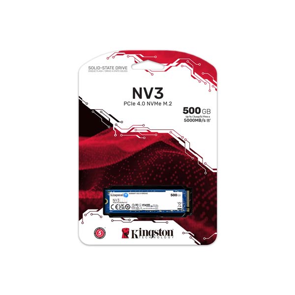 Kingston 500GB NV3 PCIe 4.0 NVMe SSD SNV3S/500G — Mallar, Bakı