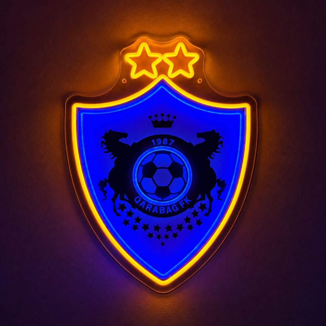 Neon divar işığı Qarabağ FK — Dekor və interyeri, Bakı