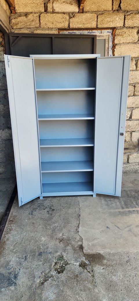Metall şkaf – 2 qapılı, açarlı - Material: polad (toz boya ilə — Digah