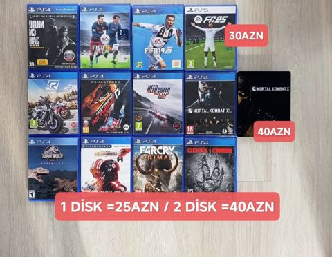 PS4, PS5 üçün oyun diskləri — Bakı