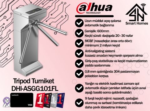 Dahua tripod turniket DHI-ASGG101FL — Bakı